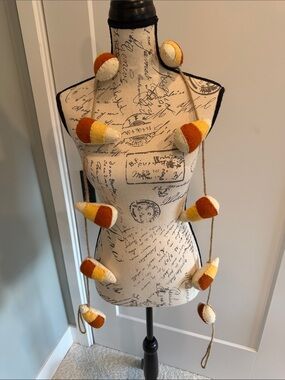 Candy Corn Felt Garland — Orange, Yellow & Cream 6 Foot Garland